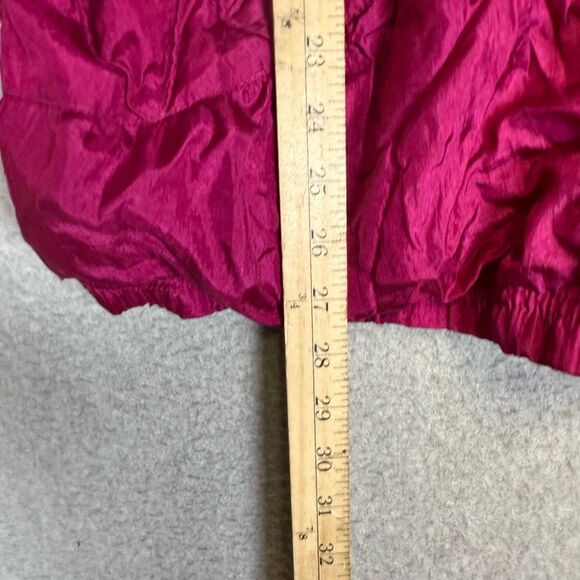 Vintage Mureli Women's Size 1X Plus Pink Textured Jacket Windbreaker Nylon - Picture 5 of 8